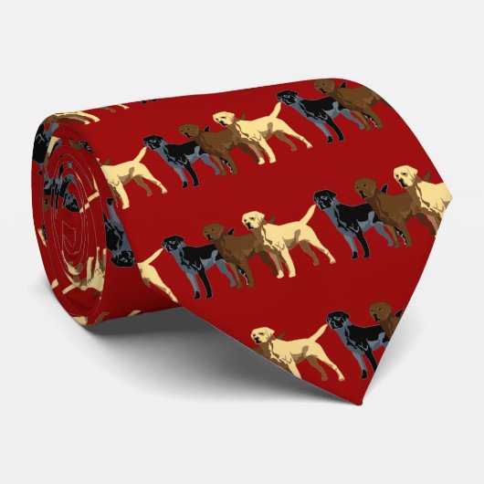 Cravate Couleurs de labrador retriever (Roulé)