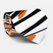 Cravate Couleurs du Bengale Orange et lignes noires (Roulé)