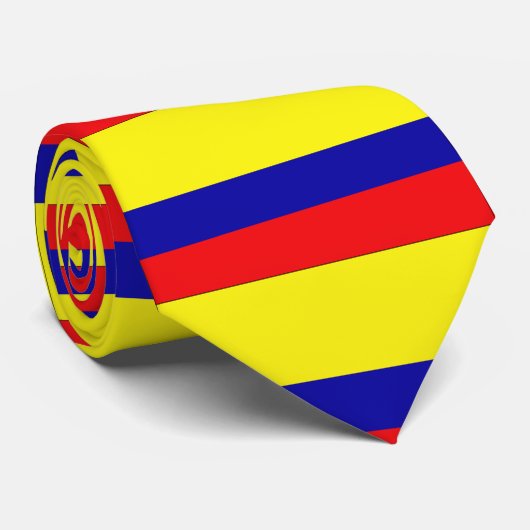 Cravate Couleurs du drapeau de la Colombie (Roulé)