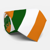 Cravate Couleurs du drapeau irlandais en bandes diagonales (Roulé)