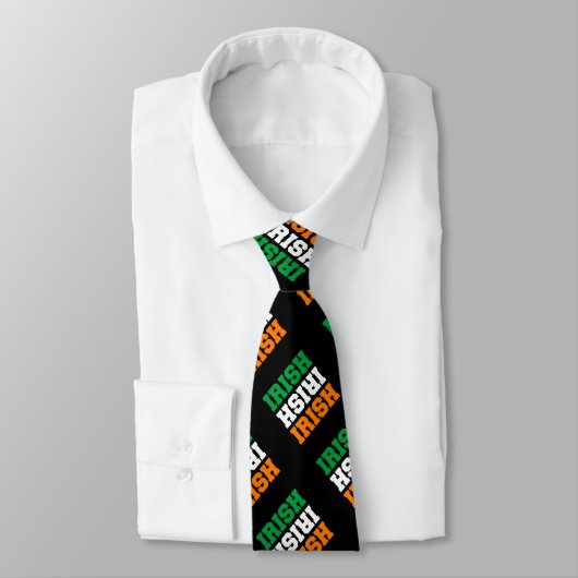 Cravate Couleurs du drapeau irlandais pour St patrick (Attaché)