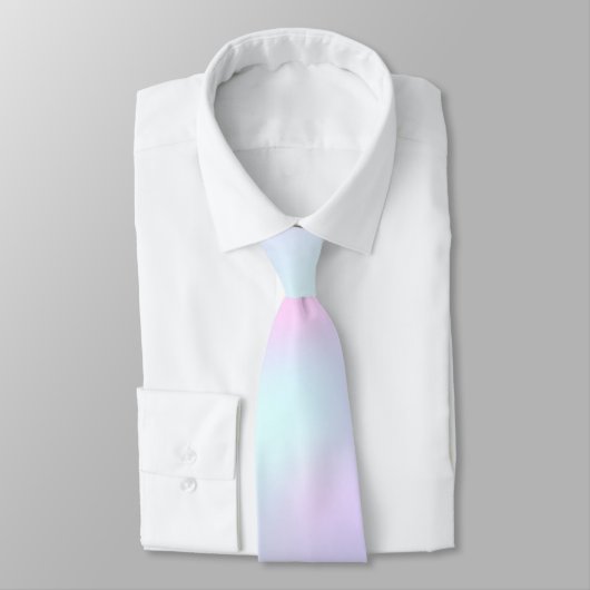 Cravate couleurs pastel aqua rose violet (Attaché)