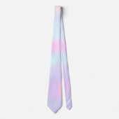 Cravate couleurs pastel aqua rose violet (Devant)
