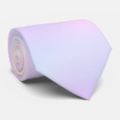 Cravate couleurs pastel aqua rose violet (Roulé)