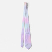 Cravate couleurs pastel aqua rose violet (Dos)