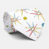 Cravate Couleurs personnalisées de point rétro atomique de (Roulé)