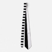 Cravate Couleurs Solides Noires Et Blanches Design (Dos)