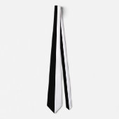 Cravate Couleurs Solides Noires Et Blanches Design (Devant)