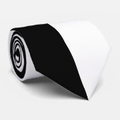 Cravate Couleurs Solides Noires Et Blanches Design (Roulé)