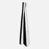 Cravate Couleurs Solides Noires Et Blanches Design (Dos)