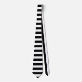 Cravate Couleurs Solides Noires Et Blanches Design (Devant)