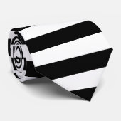 Cravate Couleurs Solides Noires Et Blanches Design (Roulé)
