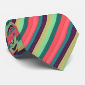 Cravate Couleurs vintages mignonnes rayées (Roulé)