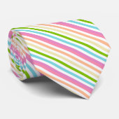 Cravate Couleurs vives modernes Bleu Vert Violet Rose Jaun (Roulé)