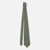 Cravate Couleurs vives motif africain (Dos)