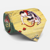 Cravate Country japonaise Cats, Utagawa Kunitoshi (Roulé)