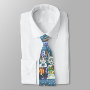 CRAVATE COUNTRY PILGRIMS, THANKSGIVING RABBITS NECK TIE