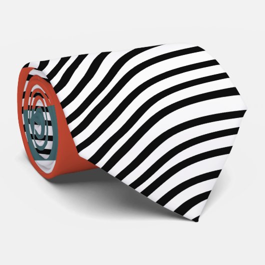 Cravate Coup de soleil Abstrait (Roulé)