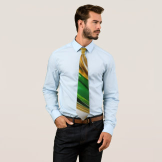 Cravate Coupe classique dorée verte pour hommes