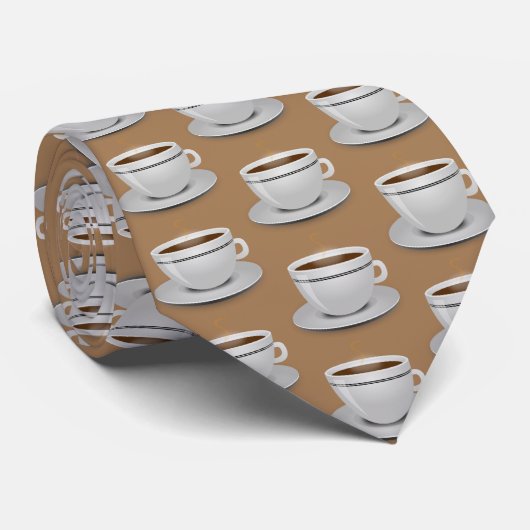 Cravate Coupe De Café Style Diner (Roulé)