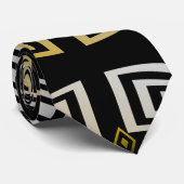 Cravate Coupe d'or noir et d'argent modélisée (Roulé)