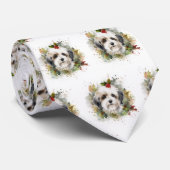 Cravate Coupe festive de germe de Noël Havanais (Roulé)