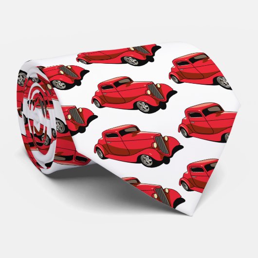 Cravate Coupé rouge coupé (Roulé)