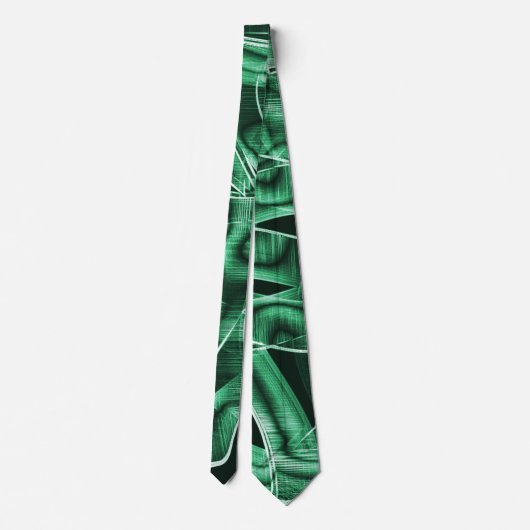 Cravate Coupes de ruban acrylique vert traversées et super (Dos)