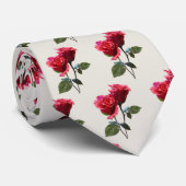 Cravate Couple de roses (Roulé)