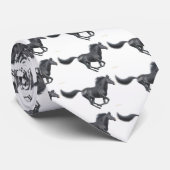 Cravate courante de cheval de course noire (Roulé)