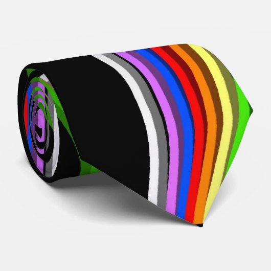 CRAVATE COURBE D'ARC-EN-CIEL (Roulé)