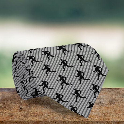 Cravate Coureur - Silhouette de l'homme de course - Thème 