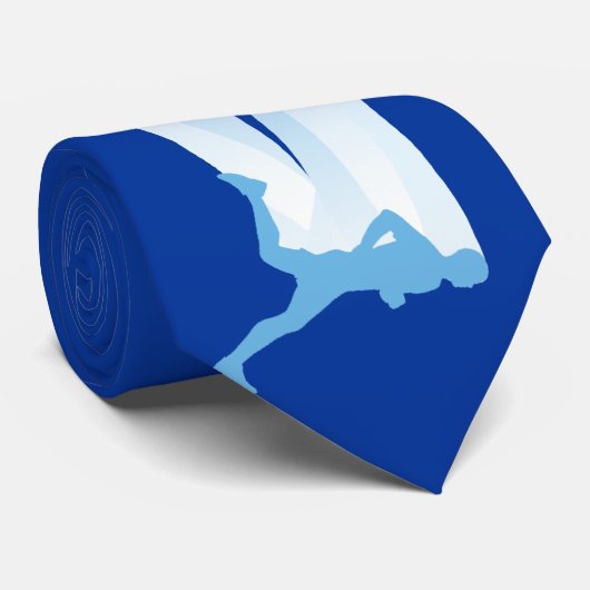 Cravate Courez comme le vent - bleu (Roulé)