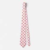 Cravate Couronne 01 - Rouge sur blanc (Devant)