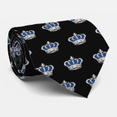 Cravate Couronne - Bleu (Roulé)