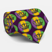 Cravate Couronne de drapeau de mardi gras (Roulé)
