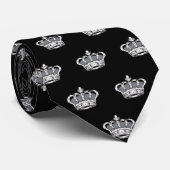 Cravate Couronne - Gris (Roulé)