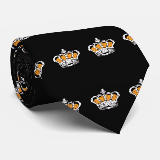 Cravate Couronne - Jaune (Roulé)