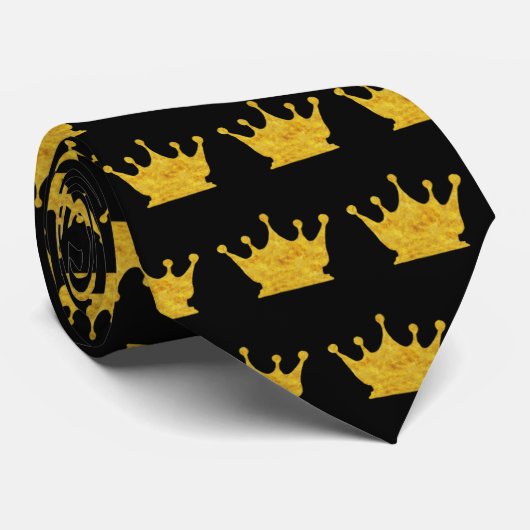 Cravate Couronnes dorées (Roulé)