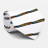 Cravate Course à vélo de natation, Triathlon design cool (Roulé)