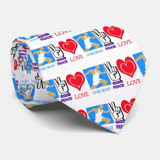 CRAVATE COURSE D'AMOUR DE PAIX (Roulé)