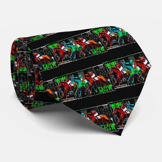 Cravate course de chevaux d'exposition d'endroit de (Roulé)