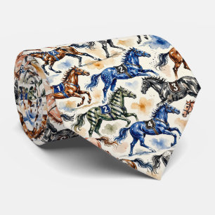 Cravate Course Hippique Faux Soie Gentleman Cavalier de