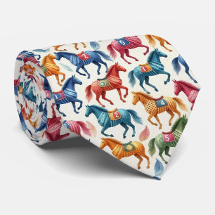 Cravate Course Hippique Motif Kentucky Derby