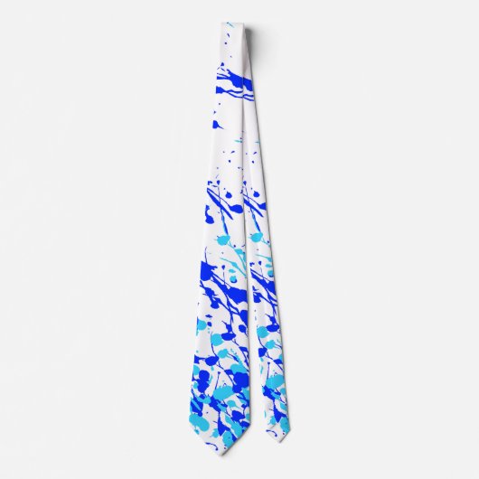 Cravate Coussins de peinture bleu (Devant)