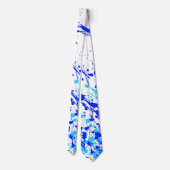 Cravate Coussins de peinture bleu (Dos)