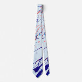 Cravate Coussins de peinture rouge (Devant)