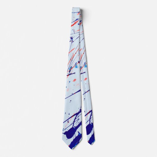 Cravate Coussins de peinture rouge (Devant)