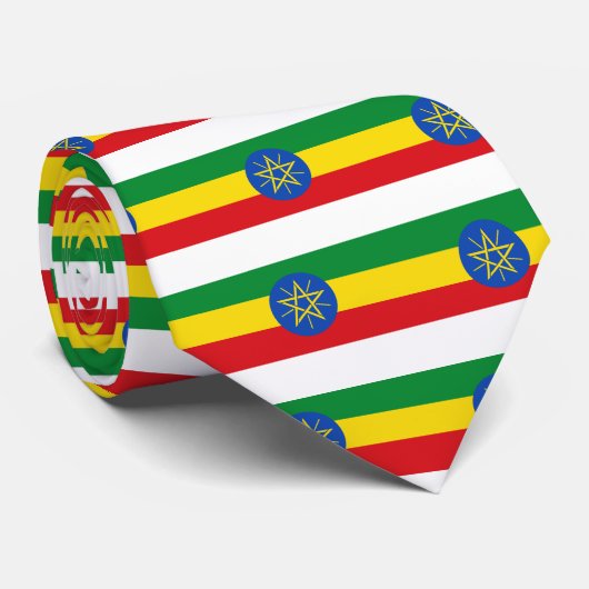 Cravate Coût bas ! Drapeau de l'Ethiopie (Roulé)