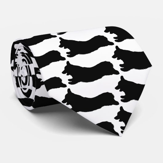 Cravate Couture III de corgi (Roulé)